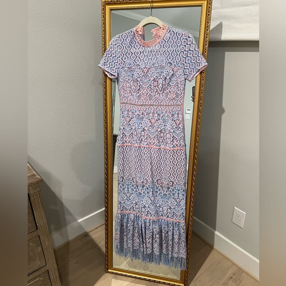 Foxiedox Fluorite Crochet maxi dress